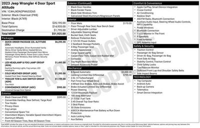 2023 Jeep Wrangler Sport Altitude