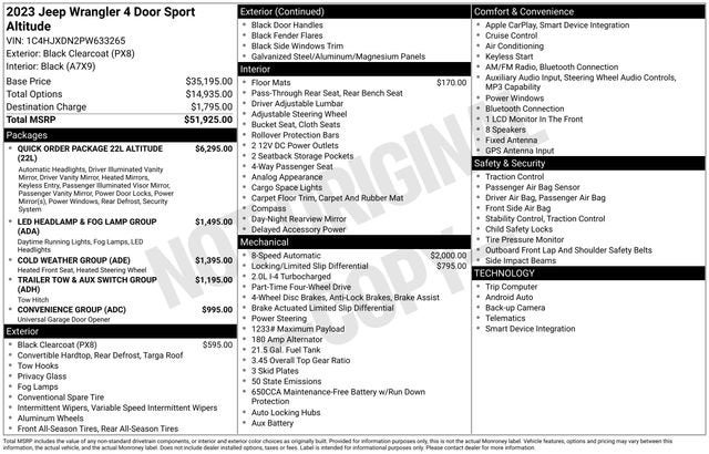 2023 Jeep Wrangler Sport Altitude