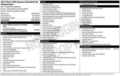 2017 RAM 1500 Express Quad Cab 4x2 6'4" Box