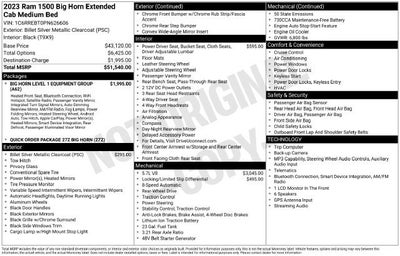 2023 RAM 1500 Big Horn Quad Cab 4x2 6'4" Box