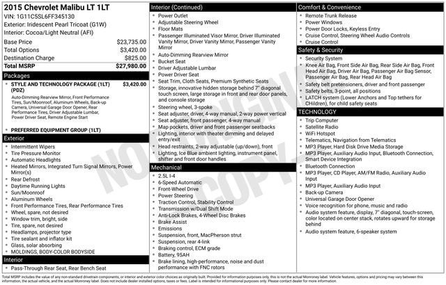 2015 Chevrolet Malibu LT