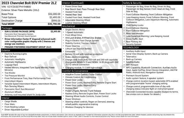 2023 Chevrolet Bolt EUV Premier