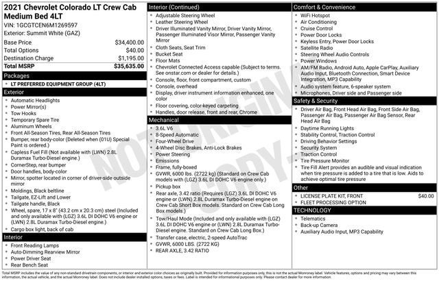 2021 Chevrolet Colorado 4WD LT