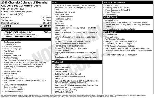 2015 Chevrolet Colorado 2WD LT
