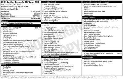 2024 Cadillac Escalade ESV Sport