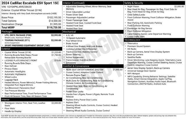 2024 Cadillac Escalade ESV Sport
