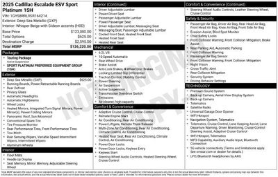 2025 Cadillac Escalade ESV Sport Platinum