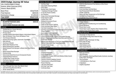 2020 Dodge Journey SE Value
