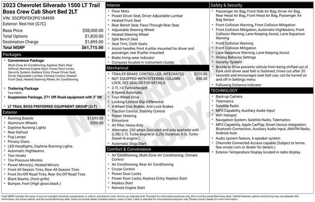 2023 Chevrolet Silverado 1500 LT Trail Boss