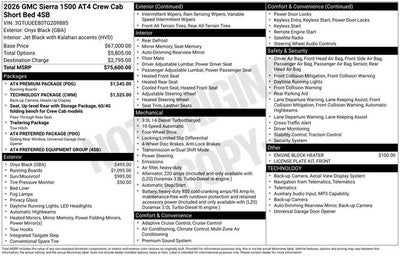 2026 GMC Sierra 1500 AT4