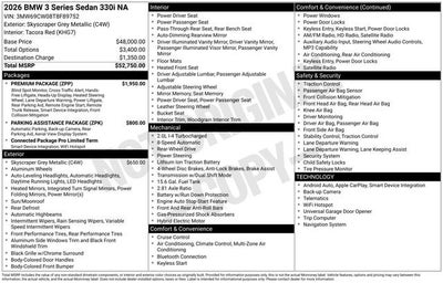 2026 BMW 3 Series 330i NA