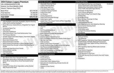 2024 Subaru Legacy Premium