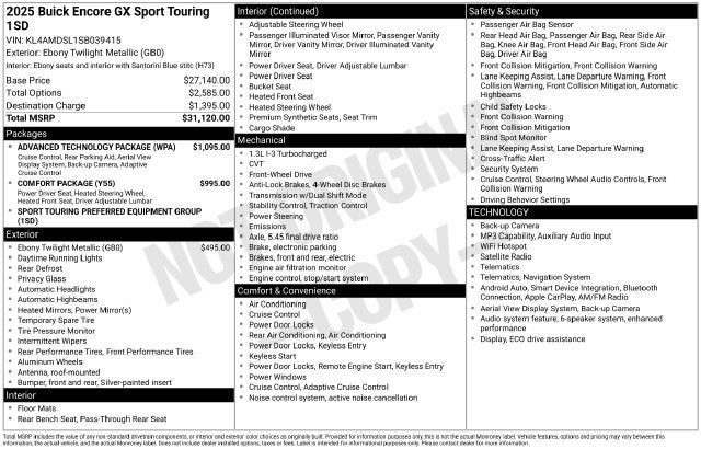 2025 Buick Encore GX Sport Touring