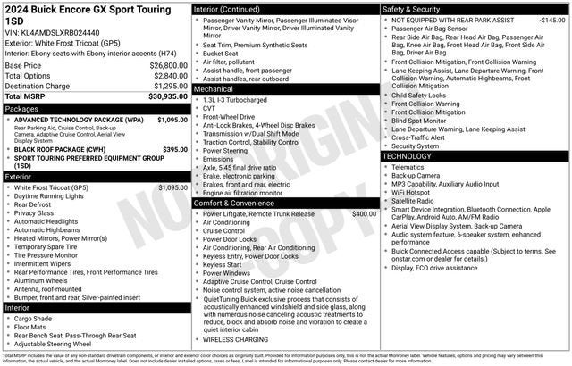 2024 Buick Encore GX Sport Touring